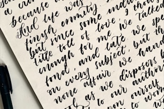 write anything in modern calligraphy