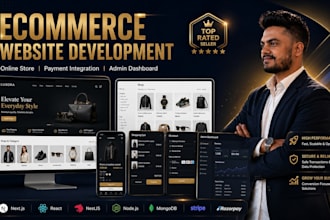 develop an ecommerce website with admin dashboard