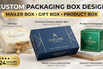 do custom mailer box, product packaging box design, gift box in 24 hours