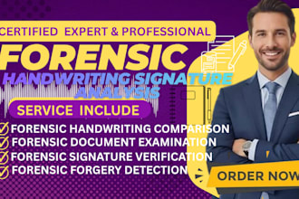 do forensic handwriting signature analysis and audio forensic investigation