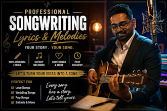write custom song lyrics and melodies