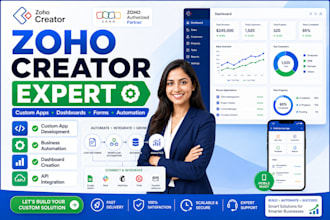 develop zoho creator apps, dashboards, forms and custom business solutions