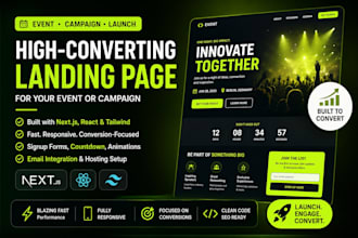 design a high converting landing page for your event or campaign