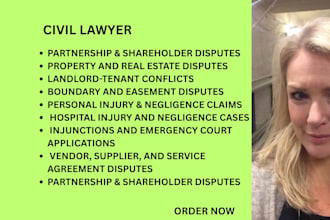 handle real estate disputes,boundary disputes, lease conflicts and title defects