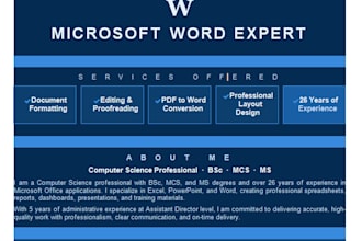 microsoft word formatting, editing and document conversion