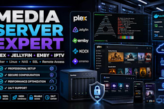 build a automated plex or jellyfin media server with iptv