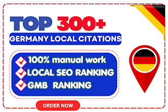 create 350 german local citation and directory submission