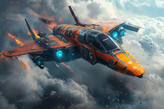 draw sci fi spaceship design