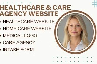 design healthcare website,home care, medical logo, intermediate care,intake form