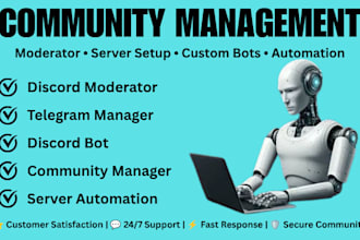 be your discord moderator, telegram moderator, and create custom discord bots