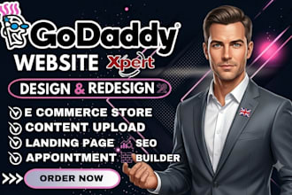 design godaddy website godaddy redesign godaddy builder godaddy seo fix godaddy