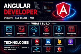 be your angular developer for web applications and dashboards