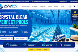 design swimming pool website pool service website pool construction website
