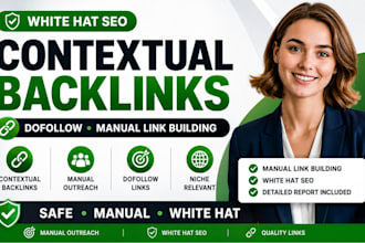 build white hat SEO contextual dofollow backlinks for google ranking