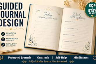 format guided journal for KDP and etsy