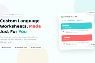 create a custom language learning worksheet for you