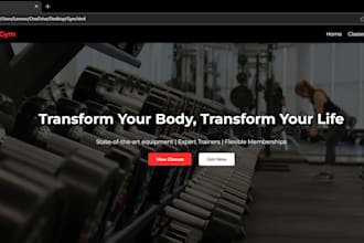 a professional website for your gym, fitness center or personal trainer