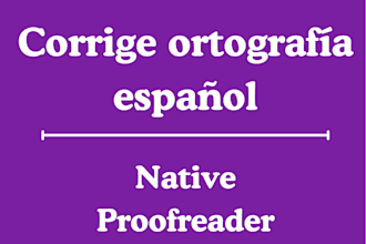 proofread and edit spanish articles and blog posts