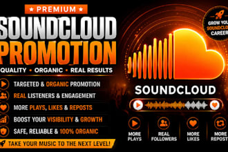 do organic soundcloud promotion for your track, soundcloud music promotions