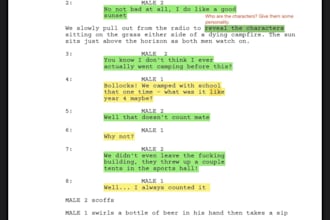 proof read your script