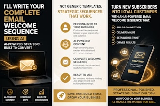 write your custom 5 email welcome sequence in 24 hours