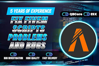 develop custom fivem scripts, esx, qbcore, lua and gta rp system