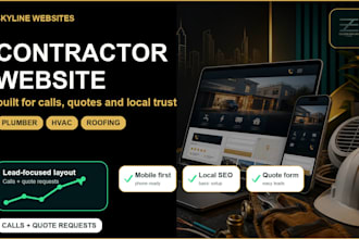 build a contractor website for plumbers, hvac, roofers and electricians