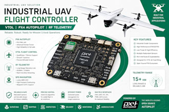 design industrial uav pcb, vtol flight controller, px4 autopilot and rftelemetry