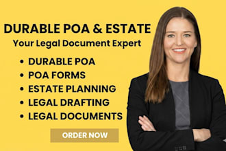 prepare durable power of attorney and poa forms