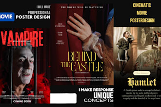 design short movie poster film poster hollywood style cinematic poster design