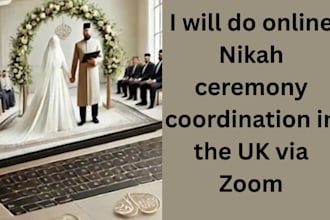 do online nikah ceremony coordination in the UK via zoom