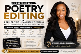 edit your custom poem, chapbook, or poetry book manuscript