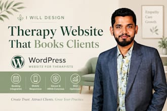 design a calming, professional therapy website that books more clients