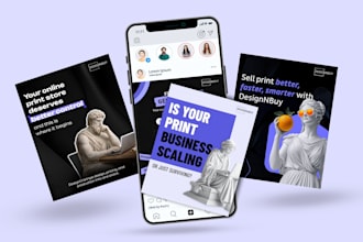 design social media posts banners and marketing graphics