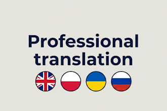 manually translate english, polish, ukrainian, and russian