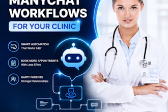 setup manychat ai chatbot for clinic appointment booking and leads