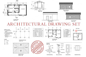 draw architectural city permit plans, 2d floor plans, site plans, blueprints