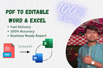 convert any PDF to excel and formatting