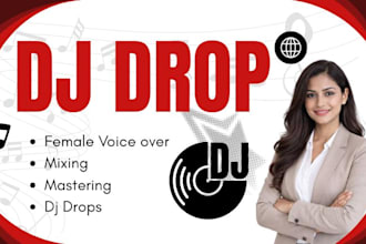 create custom dj drop, dj intro, jingle, radio imaging or beat tag for your set
