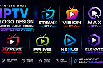 iptv logo in 3d for you