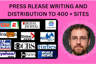 do press release distribution and do press release writing in 24hrs