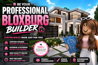 be your professional bloxburg builder and design amazing houses