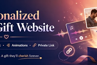 create a personalized digital gift website with photos and music