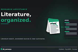 research academic literature and summarize sources for your topic