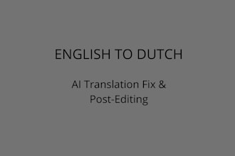 proofread, edit and humanize your ai translation into dutch