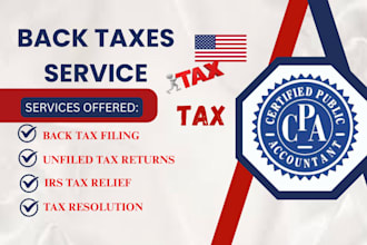 file back taxes, unfiled tax returns, irs tax relief and tax resolution