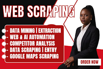 do google maps, python web scraping, website data entry, mining and extraction