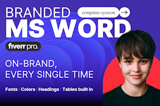 design a branded microsoft word template system for your business or startup
