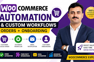 automate woocommerce orders and customer onboarding workflows