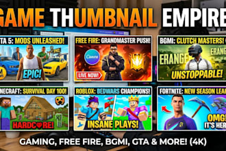 create professional gaming youtube thumbnail design